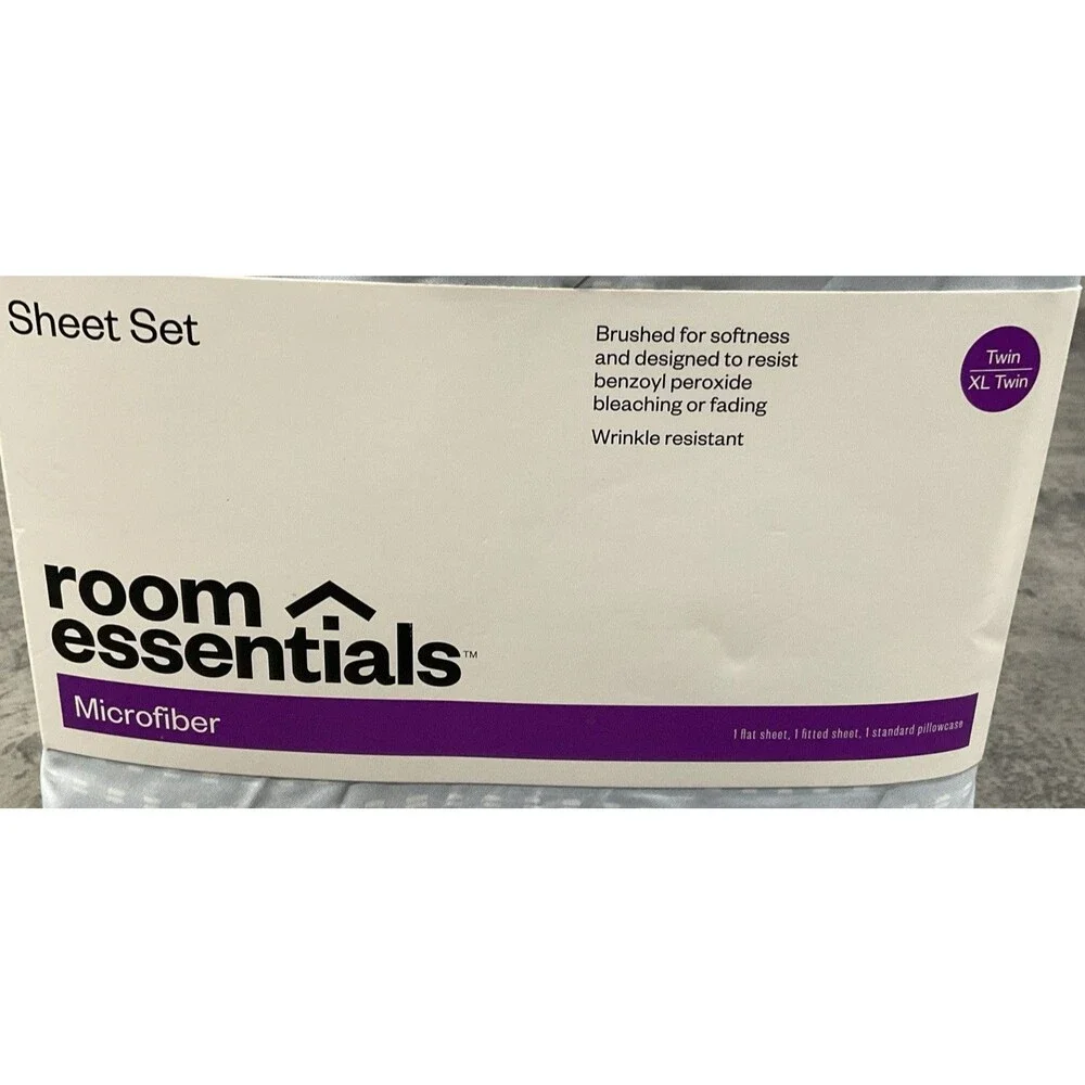 Room Essentials Microfiber Twin XL Sheet Set Blue